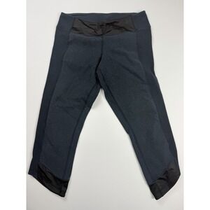 Lululemon Cropped Leggings Size 8 Heathered Navy Charcoal Women's